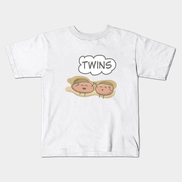 Twins, like a nuts seeds Kids T-Shirt by Applesix